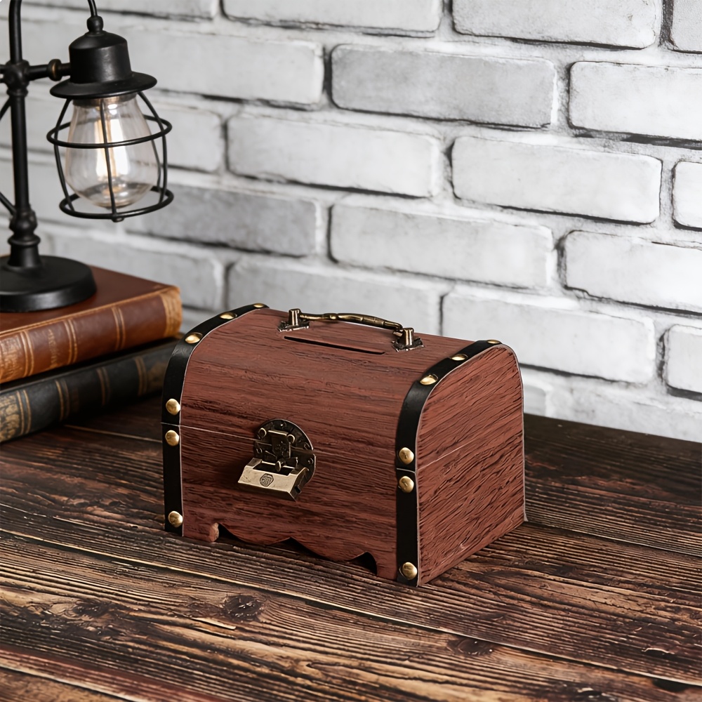 Wooden Treasure Box Decorative Jewelry Storage Box